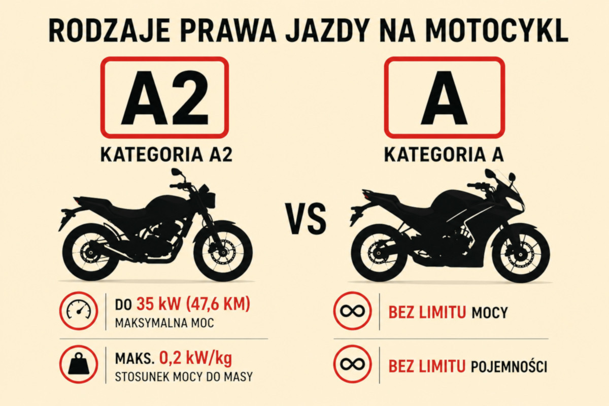 Prawo jazdy A2 vs A — co wybrać na start i czy warto czekać?